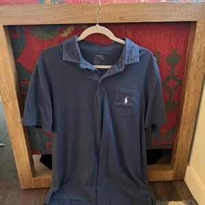 Polo by Ralph Lauren Men's Dark Blue Polo Shirt